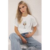 TRENDYOLMILLA Ženska majica TWOSS25TS00202, Bela Cene