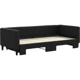  Dnevni krevet na razvlačenje crni 90 x 200 cm od tkanine | Eponuda.com