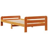  Posteljni okvir brez vzmetnice voščeno rjav 100x200 cm borovina, (21530700) | Shoptok.si