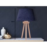  Duolla - Stona lampa BOUCLE 1xE27/15W/230V, prečnik 28 cm, plava/drvo | Eponuda.com