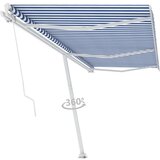  Samostojeća tenda na ručno uvlačenje 600 x 350 cm plavo-bijela | shoptok.hr