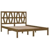  Posteljni okvir medeno rjav iz trdne borovine 200x200 cm, (20684682) | Shoptok.si