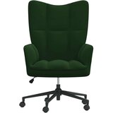  Stolica za opuštanje tamnozelena baršunasta | shoptok.hr