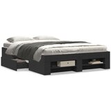vidaXL Okvir za krevet crni 135x190 cmkonstruirano drvo | shoptok.hr