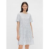 Pieces White Floral Loose Dress Trine - Women Cene