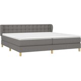  Krevet s oprugama i madracem tamnosivi 200 x 200 cm od tkanine | shoptok.hr