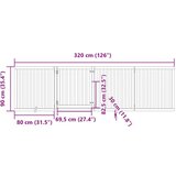 vidaXL Vrata za pse s vratašcima 4 panela sklopiva 320 cm drvo topole | shoptok.hr