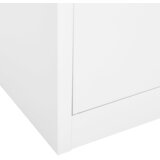  Uredski ormarić bijeli 90 x 40 x 180 cm čelik i kaljeno staklo | shoptok.hr