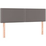  Box spring postelja z vzmetnico siv 140x190 cm umetno usnje | Shoptok.si