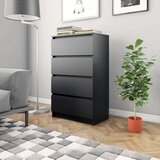 vidaXL komoda črna 60x35x98,5 cm iverna plošča | Shoptok.si