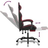  Igraća stolica s osloncem za noge umjetna koža crna i boja vina | shoptok.hr