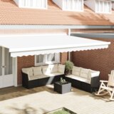 Tenda za balkon za okvir od 5 m Bijela 4.8x0.2 m | shoptok.hr