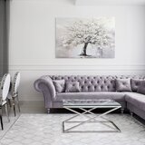 Styler Slika s ručno oslikanim elementima 70x100 cm Bijelo drvo – | shoptok.hr