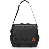 Superdry Naramna torba TARP RECORD Črna