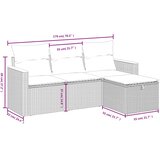 4-dijelni set vrtnih sofa od poliratana s jastucima crni | shoptok.hr
