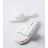 Gemre White mules adorned with ruching Boulevard | Shoptok.si