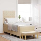  Krevet s opruga kutije s jastukom Krema 200 x 80 cm tkanina | shoptok.hr