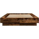 vidaXL okvir za krevet s led svjetlima boja hrasta 100 x 200 cm drveni | shoptok.hr
