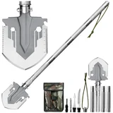 Shovel 16 in 1 Tactical Survival Tools Knife Fire Starter Cleaver
