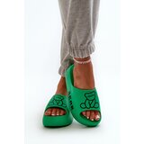 Boto Women's Foam Slides on Chunky Sole with Teddy Bear Green Lamira | ePonuda.com