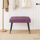  Klupa s gumbastim tkanjem Ljubičasta 60 x 40 x 45 cm Baršun | shoptok.hr