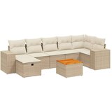 Maison Chic Seti vrtnega pohištva - Vrtna garnitura - Vrtni pohištvo set 8-delna z blazinami bež poli ratan, (21800642) | Shoptok.si