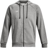 Under Armour Športna jopa na zadrgo 'Rival' siva / bela | Shoptok.si