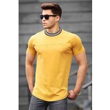 Madmext Men's Yellow Embroidery Printed T-Shirt 4486 Cene