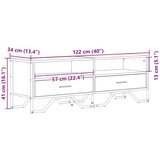 TV ormarić crni 122 x 34 x 41 cm od konstruiranog drva | shoptok.hr