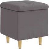  Otoman za pohranu s jastukom Sivi 40 x 40 x 45 cm Umjetna koža - Sivi 40 cm Umjetna koža | shoptok.hr
