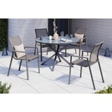 Ambia Garden VRTNA MIZA kovina, steklo temno siva | Shoptok.si