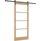  Klizna vrata Prirodna i crna 93 x 211 cm | Eponuda.ba