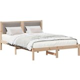  Okvir za krevet s uzglavljem Sivo-smeđa 150 x 200 cm | shoptok.hr