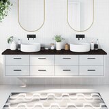  Kupaonska radna ploča tamnosmeđa 220x50x(2-4) cm tretirano drvo Slike