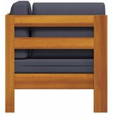  Kutna sofa s tamnosivim jastucima masivno bagremovo drvo | shoptok.hr