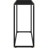  Konzolni stol crni 80 x 35 x 75 cm od kaljenog stakla | shoptok.hr