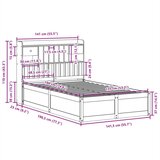  Posteljni okvir brez vzmetnice voščeno rjav 135x190 cm borovina, (21607269) | Shoptok.si