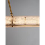Nova Luce Medeninasta kovinska LED zatemnitvena viseča svetilka s steklenim senčilom Gloree – | Shoptok.si