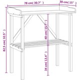  Stol za biljke s policom 78 x 38 x 82,5 cm od masivne jelovine | shoptok.hr