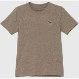 Abercrombie & Fitch Otroška kratka majica bež barva