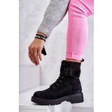 Boto Women's Lace-up Suede Flat Heel Boots Black Firmina | ePonuda.com