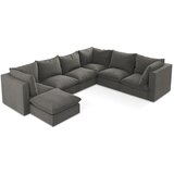 Makamii Temno siva kotna sedežna garnitura (desni kot/v obliki črke "U") Manao – | Shoptok.si