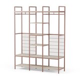 Marckeric Otvoreni željezni ormar boje terakote 140x179,5x40 cm Amara – Cijene