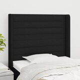vidaXL Uzglavlje s ušima crno 93x16x118/128 cm od tkanine | shoptok.hr
