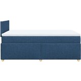 vidaXL Box spring postelja z vzmetnico moder 120x200 cm blago, (21273522) | Shoptok.si