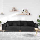 SOFA s jastukom Crna 250 x 77 x 76 cm tkanina | shoptok.hr