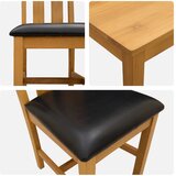  Blagovaonski set 5 kom. Crna Čvrsto Hrastovo Drvo | shoptok.hr