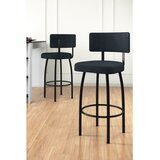 Hanah home set od 6 barskih stolica Wosa, antracit tkanina Babyface, crne metalne noge | Eponuda.com