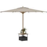 Vrtni stol s rupom za suncobran crni 55x55x46,5 cm poliratan | Eponuda.com
