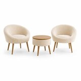 Atelier Del Sofa set od fotelja i stolića za kafu, 3 dijela, bež Slike